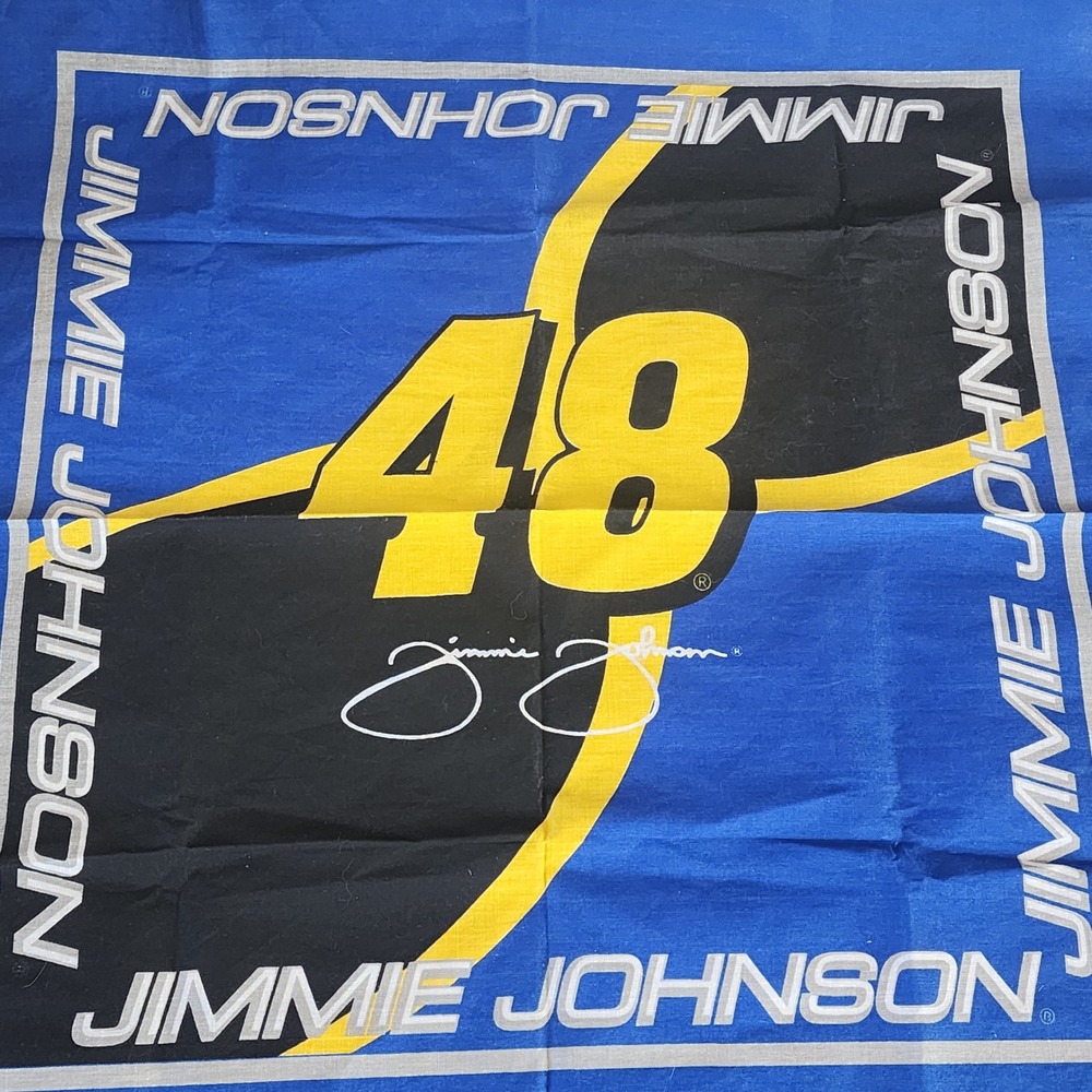 NASCAR Jimmie Johnson 48 Bandana Blue Black Yellow Racing Fan Accessory